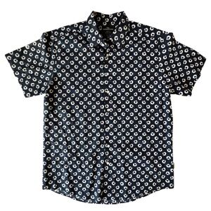 Rodd & Gunn button-down shirt polished, upscale casual SzL Floral Geo Navy White